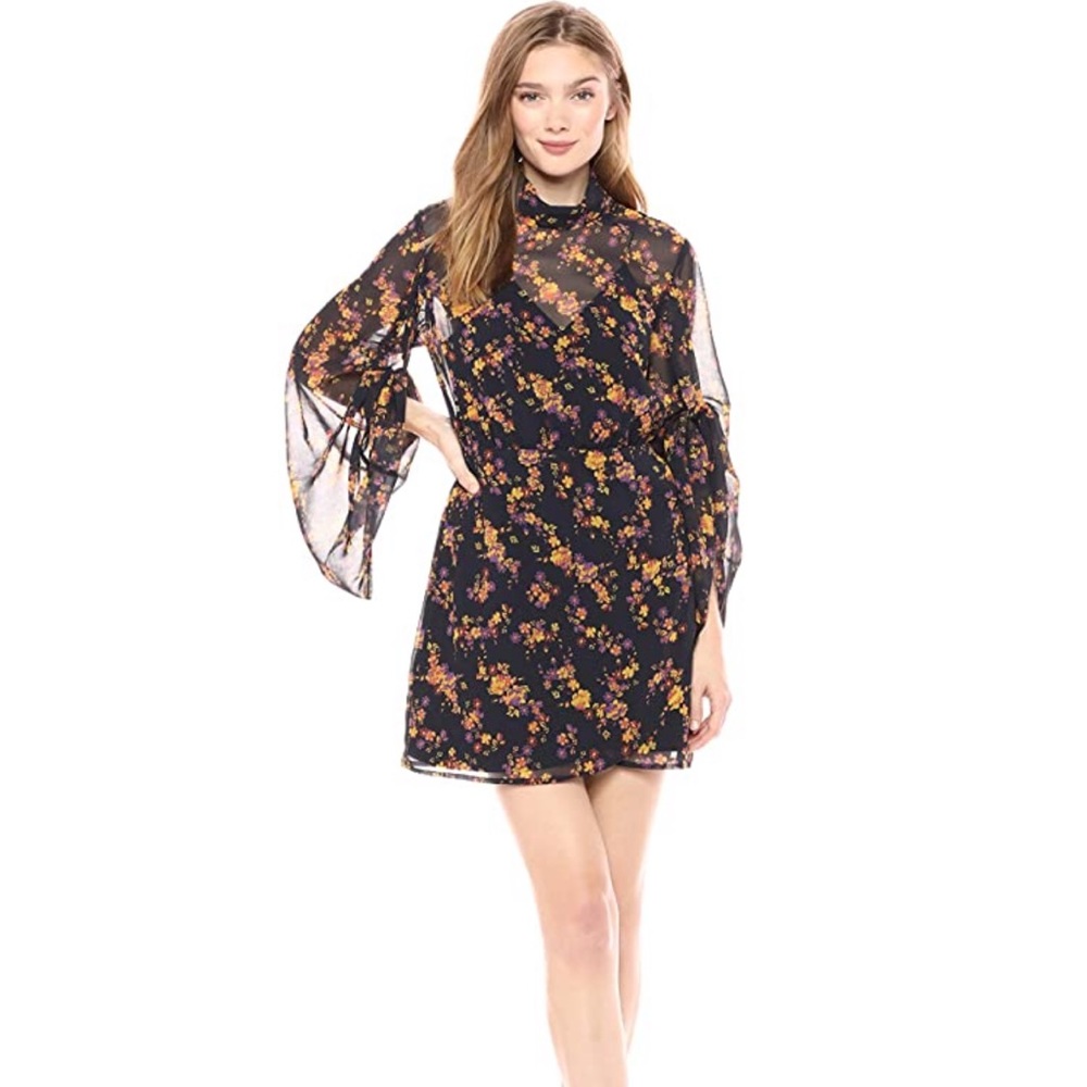 NWT c/meo collective floral heart breaker dress